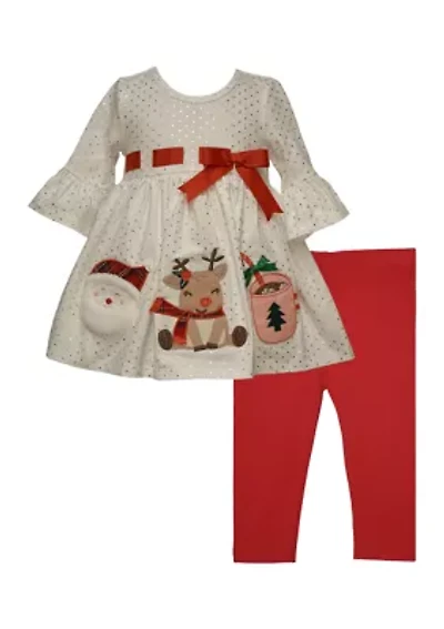 Baby Girls Ornament Set with Leggings