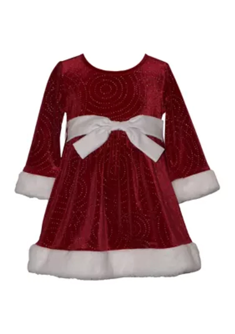 Baby Girls Swirly Santa Dress