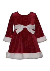 Baby Girls Swirly Santa Dress