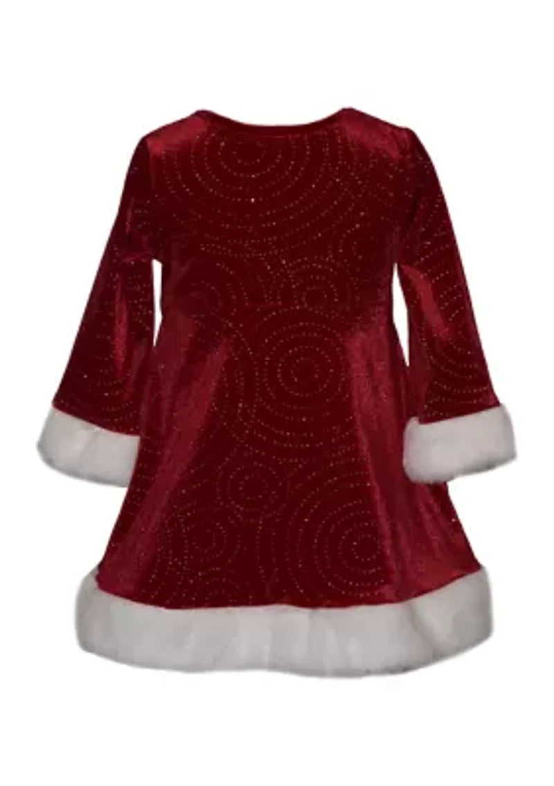 Baby Girls Swirly Santa Dress