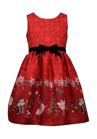 Baby Girls Long Sleeve Nutcracker Dress with Cardigan