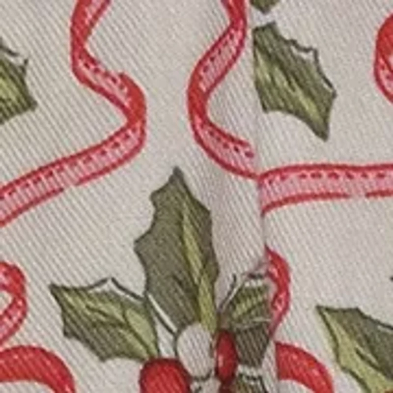 Baby Girls Long Sleeve Smocked Holly Print Dress