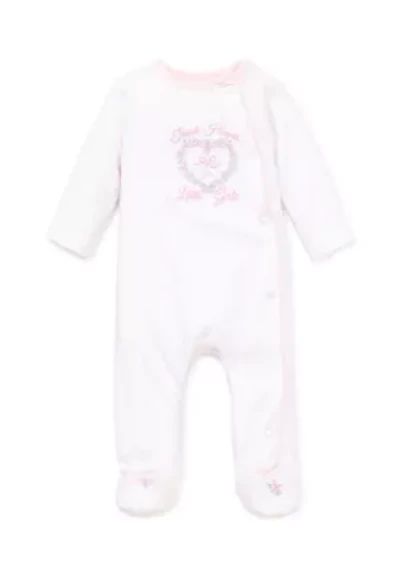 Baby Girls Pink Thank Heavens For Footies