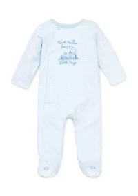 Baby Boys Blue Thank Heaven For Little Footie