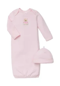 2-Piece Bear Gown and Hat Set