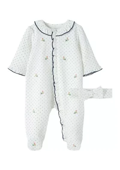 Baby Girls Footie and Headband Set