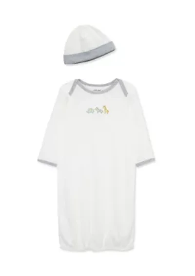 Baby Boys Safari Gown with Hat