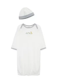 Baby Boys Safari Gown with Hat