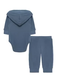 Baby Boys Dark Blue Bodysuit Pant Set