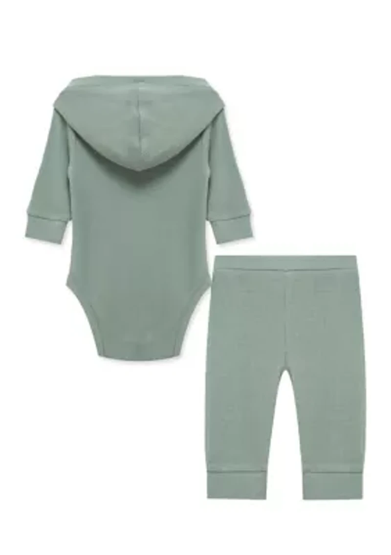 Baby Boys Green Bodysuit Pant Set