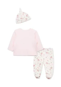Baby Girls Lace Floral Set with Hat