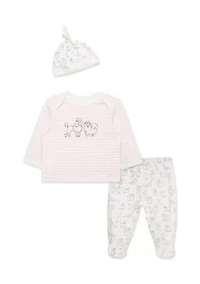 Baby Girls Paris Pups Set with Hat