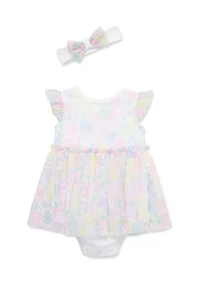 Baby Girls Lush Garden Popover with Headband