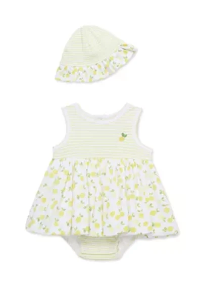 Baby Girls Lemons Popover with Hat