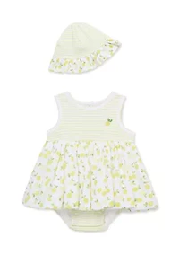 Baby Girls Lemons Popover with Hat