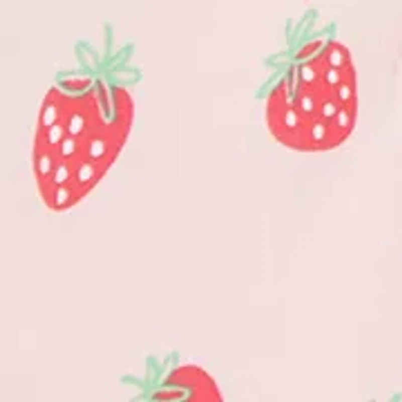 Baby Girls Strawberries Popover with Hat