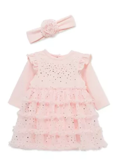 Baby Girls Spray Shine Tutu with Headband