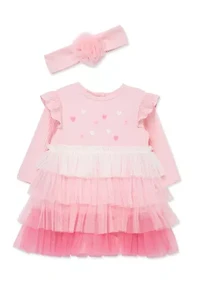 Baby Girls Hearts Ombre Tutu with Headband