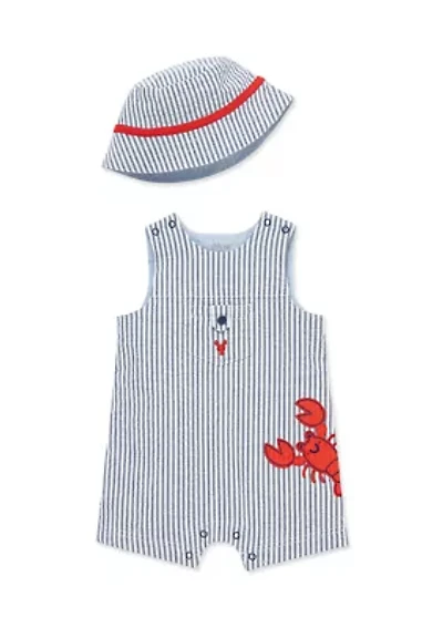 Baby Boys Lobster Sunsuit and Hat