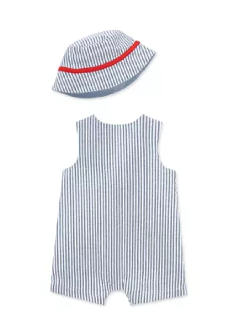 Baby Boys Lobster Sunsuit and Hat