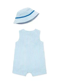 Baby Boys Whales Sunsuit and Hat