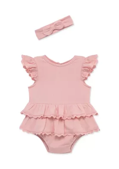 Baby Girls Candy Lace Bubble Set with Headband