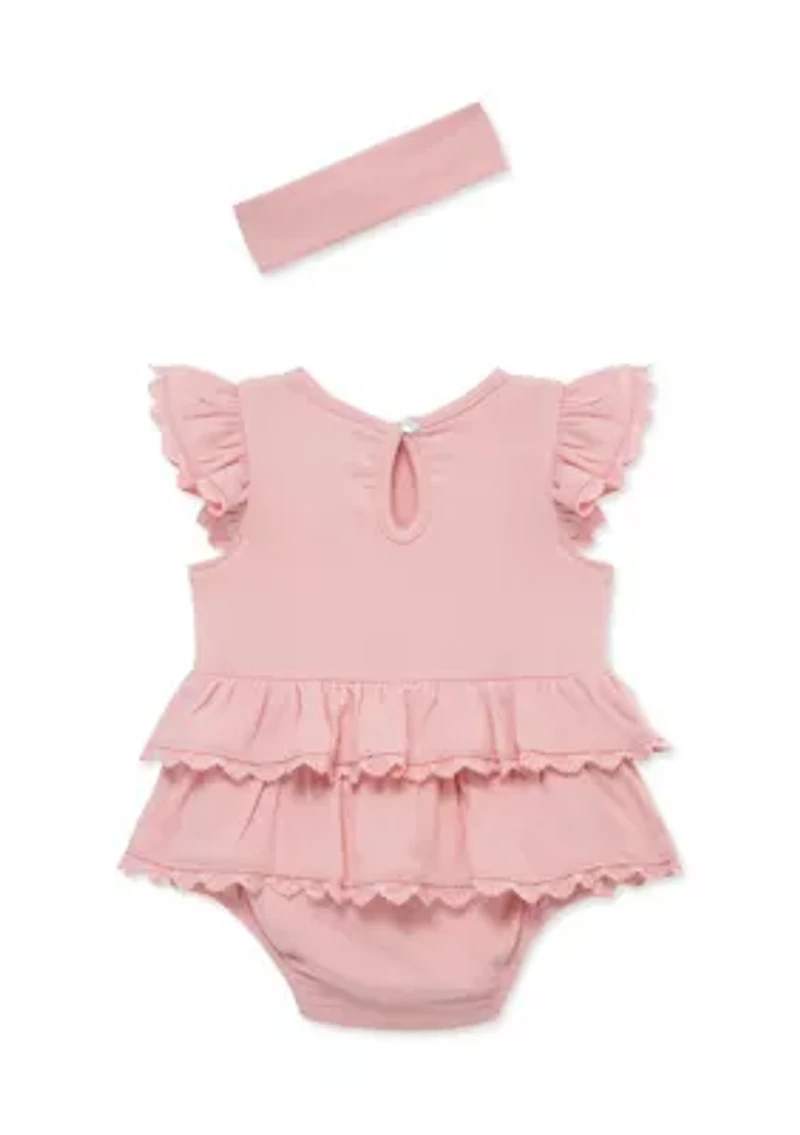 Baby Girls Candy Lace Bubble Set with Headband