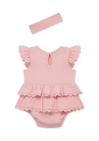 Baby Girls Candy Lace Bubble Set with Headband