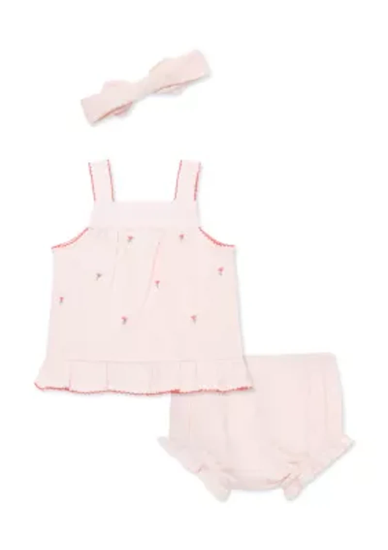 Baby Girls Tulip Sunsuit and Headband Set