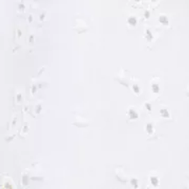 Baby Girls Eyelet Floral Bubble with Headband