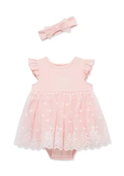 Baby Girls Lace Popover Headband Set