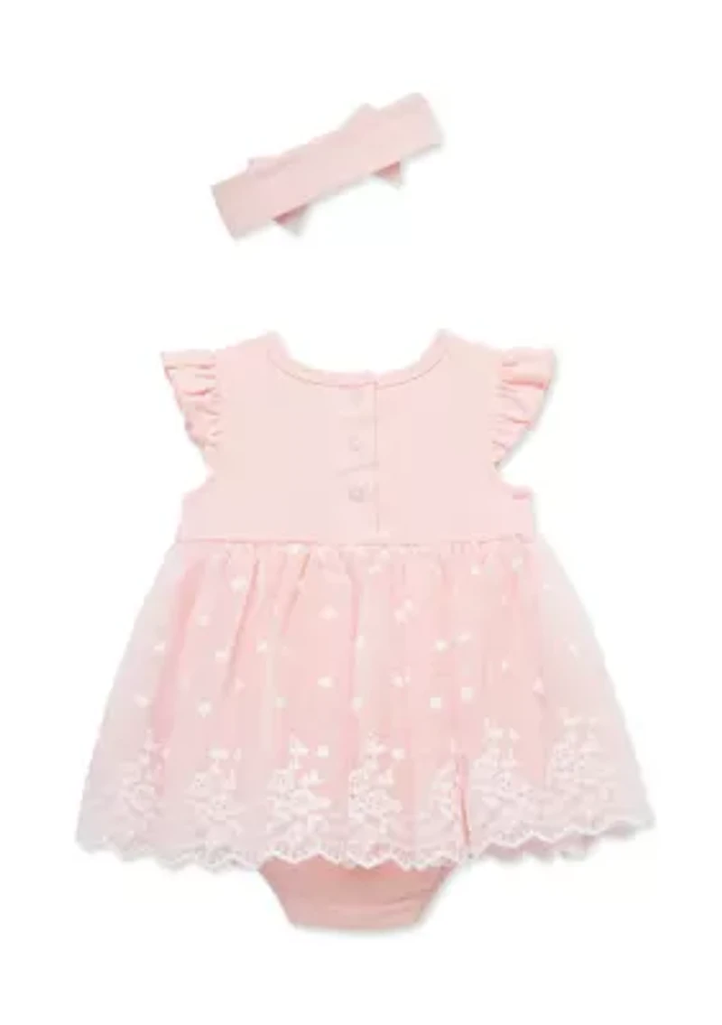 Baby Girls Lace Popover Headband Set