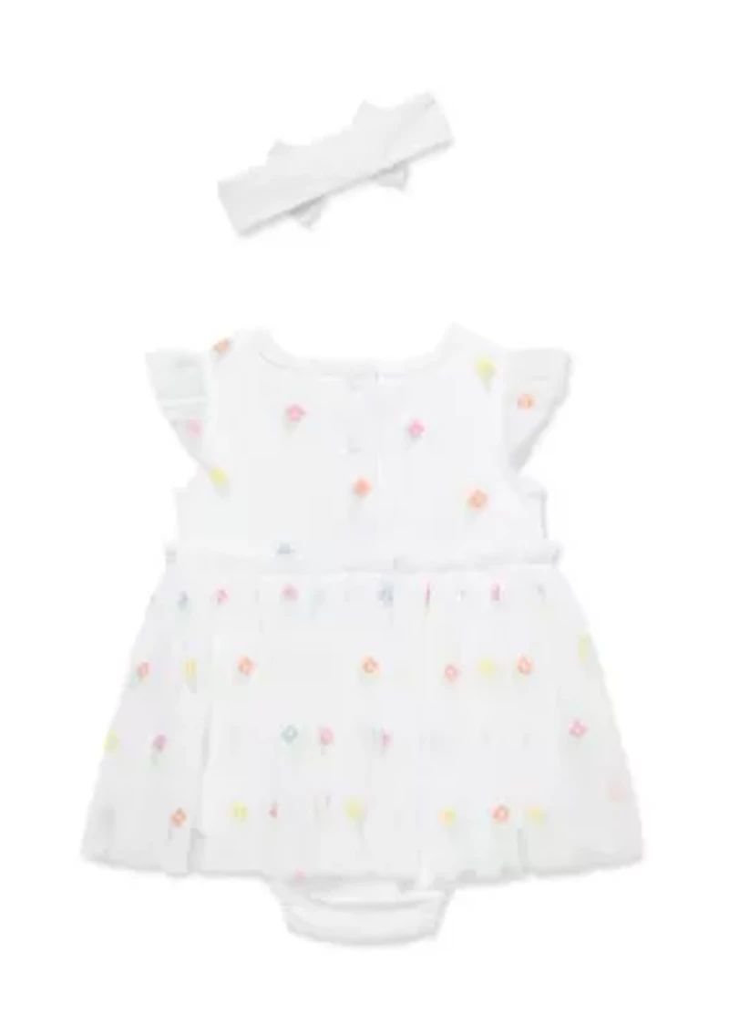 Baby Girls Tutu Popover Headband Set