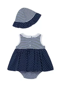 Baby Girls Daisy Popover and Hat