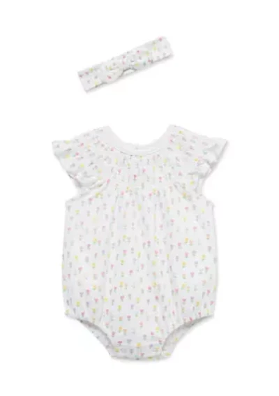 Baby Girls Tulip Onesie and Headband Set