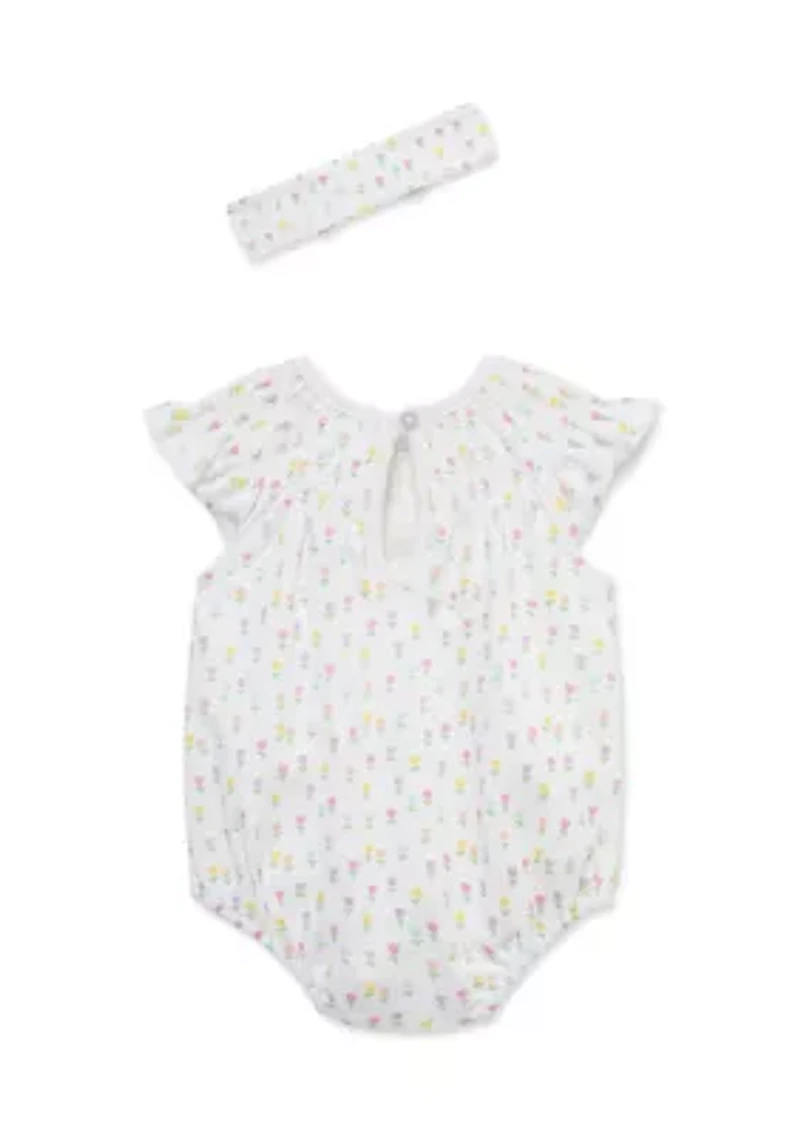 Baby Girls Tulip Onesie and Headband Set