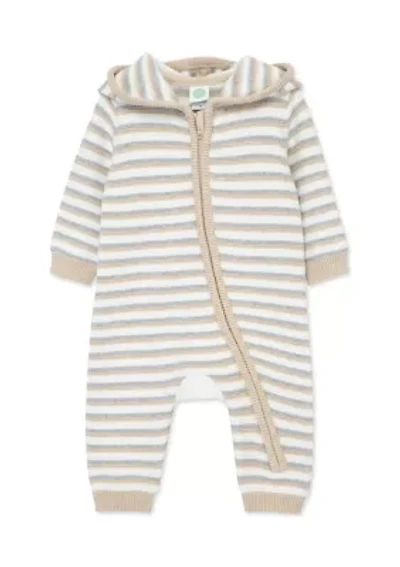 Baby Boys Neutral Striped Coverall
