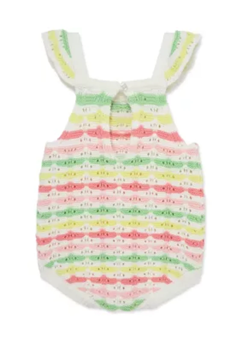 Baby Girls Fun Striped Bubble Bodysuit