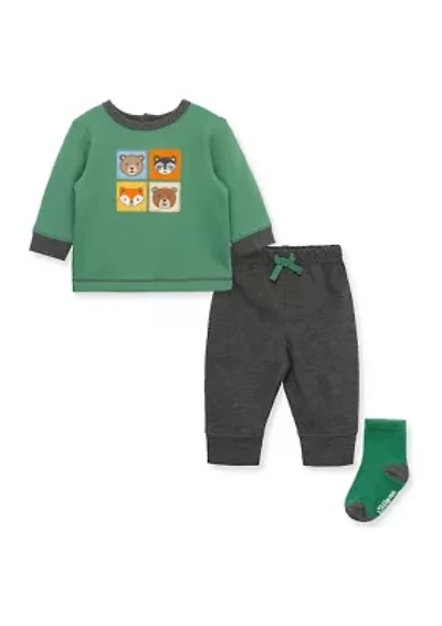 Baby Boys Woodland Joggers Set with Socks