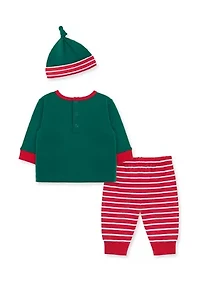 Baby Boys Reindeer Joggers Set with Hat