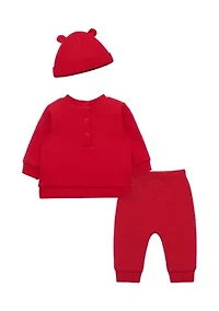 Baby Boys Holiday Bear Set with Hat