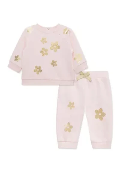 Baby Girls Floral Shine Active Set