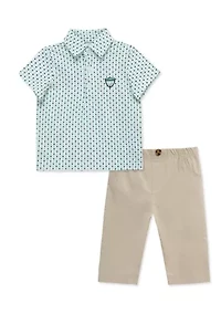 Baby Boys Golf Polo Pants Set