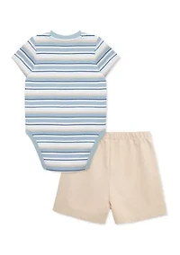 Baby Boys Puppy Shorts Set