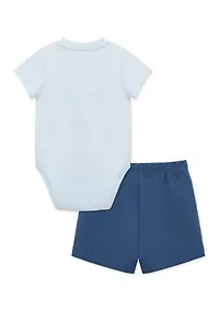 Baby Boys Nautical Onesie Shorts Set