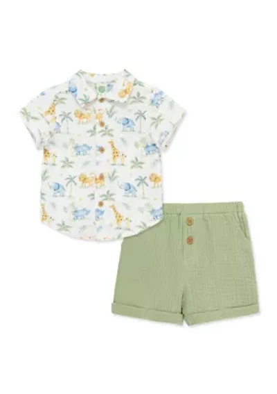 Baby Boys Jungle Shorts Set