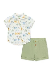 Baby Boys Jungle Shorts Set