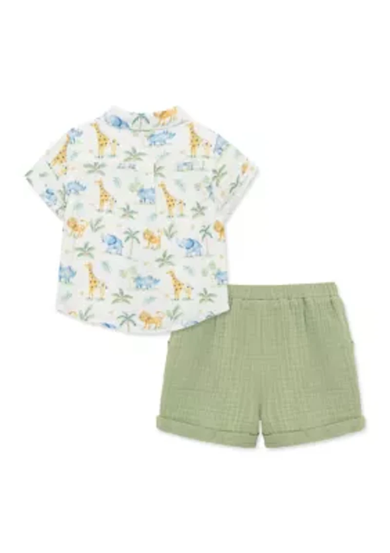 Baby Boys Jungle Shorts Set