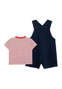 Baby Boys Sailboat Shortall Set