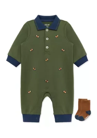 Baby Boys Football Coverall with Socks